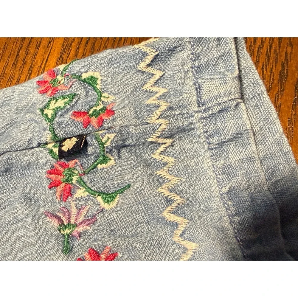 Lucky Brand chambray tiered